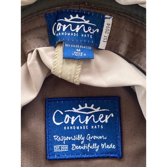 Conner Handmade Sun Shield Recycled Boater Hat Medium Beige Unisex Packable main image 4